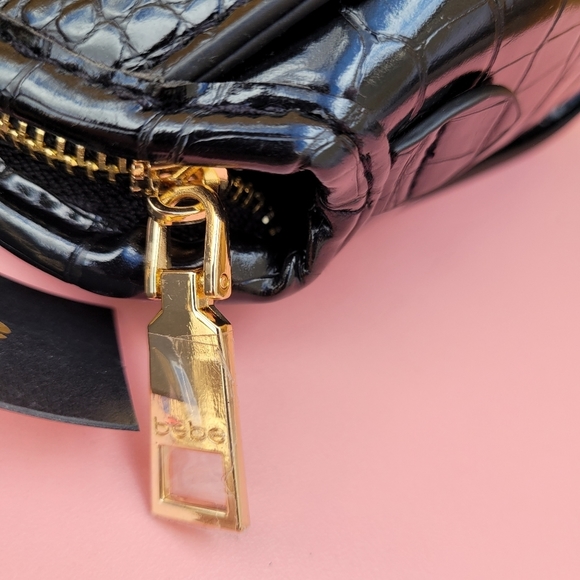 New bebe Fabiola Mini Croco Crossbody Black - Picture 9 of 14